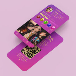 Moderne Beautician ästhetische Pink Gold Instagram Visitenkarte