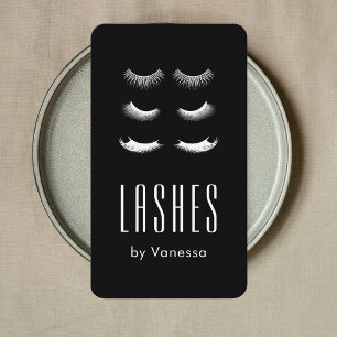 Moderne Beauty Lashes Salon Qr Code Business Card Visitenkarte