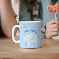 Moderne Beauty Pastel Blau Elefant & Sterne Kind