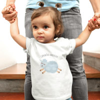 Moderne Beauty Pastel Blue Shee und Name der Kinde