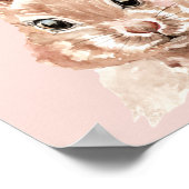 Moderne Beauty Pastel Pink Aquarell Lounge Poster (Ecke)