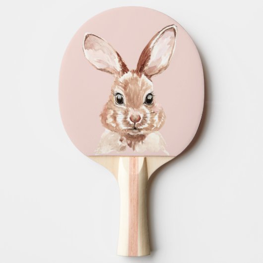 Moderne Beauty Pastel Pink Aquarell Lounge Tischtennis Schläger (Vorderseite)