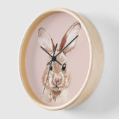 Moderne Beauty Pastel Pink Aquarell Lounge Uhr (Winkel)