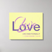 Moderne bedingungslose Liebe Christlich Leinwanddruck (Vorderseite)