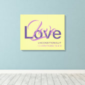 Moderne bedingungslose Liebe Christlich Leinwanddruck (Insitu (Holzboden))