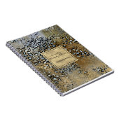 Moderne bedrückte Goldleopard-Printwerbung Notizblock (Rechte Seite)