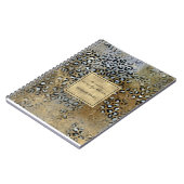 Moderne bedrückte Goldleopard-Printwerbung Notizblock (Linke Seite)