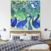 Moderne, beeindruckende Blaue Pfeiler für die Lein Leinwanddruck (Insitu (Schlafzimmer))