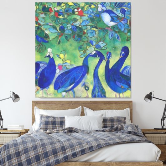 Moderne, beeindruckende Blaue Pfeiler für die Lein Leinwanddruck (Insitu (Schlafzimmer))