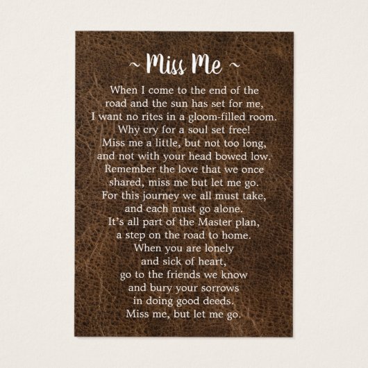 Moderne Beerdigung 3 Foto Gedenkkarte (Rückseite)