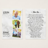 Moderne Beerdigung 3 Foto Gedenkkarte (Vorne & Hinten)