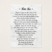 Moderne Beerdigung 3 Foto Gedenkkarte (Rückseite)