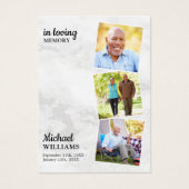 Moderne Beerdigung 3 Foto Gedenkkarte (Vorderseite)