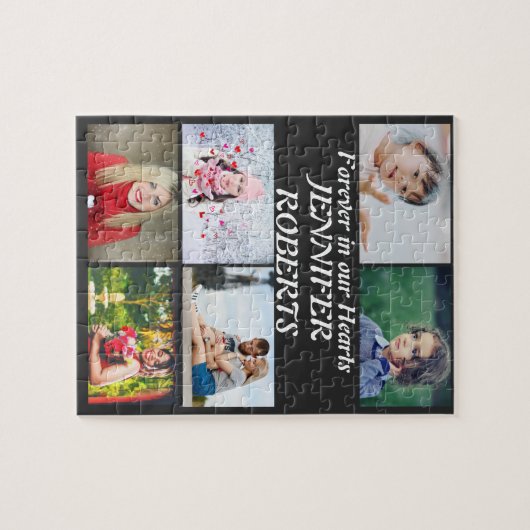 Moderne Beerdigung 6 FotoCollage Puzzle (Horizontal)