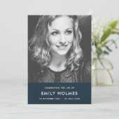 Moderne Beerdigung | Blaue Feier des Lebens Programm (Stehend Vorderseite)