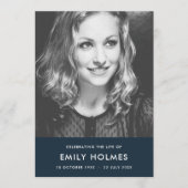 Moderne Beerdigung | Blaue Feier des Lebens Programm (Vorderseite)