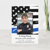 Moderne Beerdigung der Polizeipräsenz der dünnen b Dankeskarte (Vorderseite)