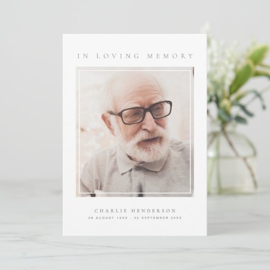 Moderne Beerdigung des Fotos Programm (Stehend Vorderseite)