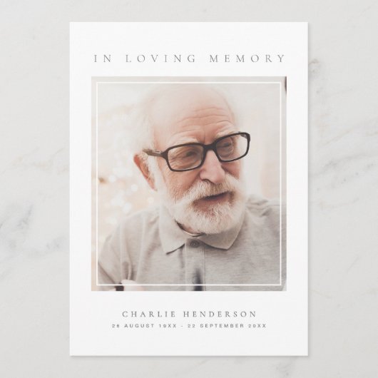 Moderne Beerdigung des Fotos Programm (Vorderseite)