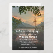 Moderne Beerdigung | Feier zum Sonnenuntergang des Einladung (Vorne/Hinten)