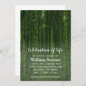 Moderne Beerdigung | Feiern des grünen Waldes Einladung (Vorne/Hinten)
