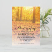 Moderne Beerdigung | Feiern des Lebenswaldes im He Einladung (Stehend Vorderseite)