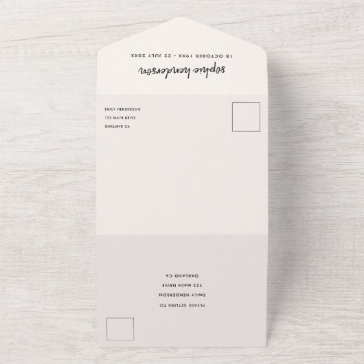 Moderne Beerdigung | Feiern des Life Foto UAWG Al All In One Einladung (Außenbereich)