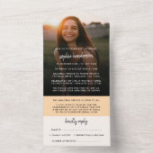 Moderne Beerdigung | Feiern des Life Foto UAWG Al All In One Einladung (Innen Boden)