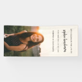 Moderne Beerdigung | Feiern von Foto Banner (Horizontal)