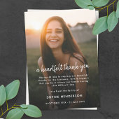 Moderne Beerdigung | Feiern zum Foto des Lebens Dankeskarte