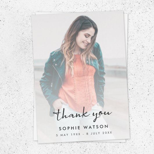 Moderne Beerdigung | Feiern zum Gedenken an das Le Dankeskarte