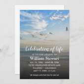 Moderne Beerdigung | Feiern zum Sonnenuntergang de Einladung (Vorne/Hinten)