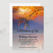 Moderne Beerdigung | Feiern zum Sonnenuntergang Einladung (Vorne/Hinten)