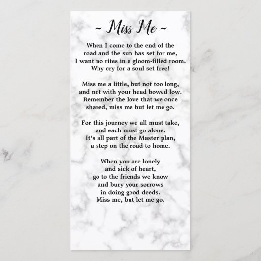 Moderne Beerdigung Foto Gedenkkarte Gebet Lesezeic Dankeskarte (Rückseite)