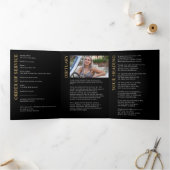 Moderne Beerdigung / Gedenkfeier / Lebensfeier Dreifach-gefaltete Programmkarte (Innenseite)