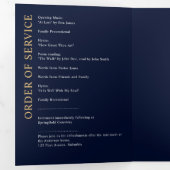 Moderne Beerdigung / Gedenkfeier / Lebensfeier Dreifach-gefaltete Programmkarte (Innen Erste Seite)