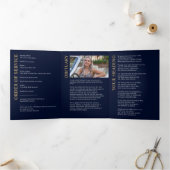 Moderne Beerdigung / Gedenkfeier / Lebensfeier Dreifach-gefaltete Programmkarte (Innenseite)