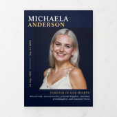 Moderne Beerdigung / Gedenkfeier / Lebensfeier Dreifach-gefaltete Programmkarte (Cover)