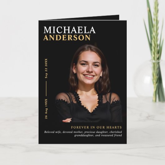 Moderne Beerdigung / Gedenkfeier / Lebensfeier Programm (Vorderseite)