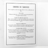 Moderne Beerdigung/Gedenkfeier mit 2 Fotos Dreifach-gefaltete Programmkarte (Innen Erste Seite)