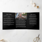 Moderne Beerdigung/Gedenkstätte Dreifach-gefaltete Programmkarte (Innenseite)