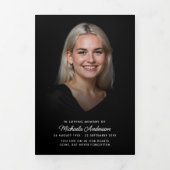 Moderne Beerdigung/Gedenkstätte Dreifach-gefaltete Programmkarte (Cover)