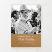 Moderne Beerdigung/Gedenkstätten Imitate Kraft Fot Dreifach-gefaltete Programmkarte (Cover)