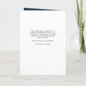 Moderne Beerdigung | Navy Blue Order of Service Fo Programm (Rückseite)