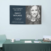 Moderne Beerdigung | Navy Blue Stylish Memorial Banner (Messeveranstaltung)