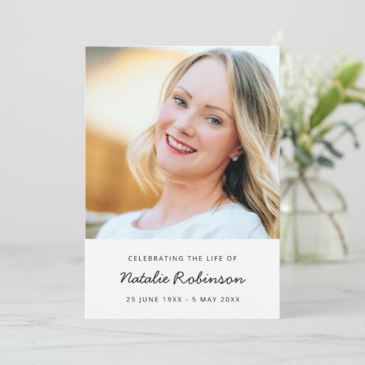 Moderne Beerdigung | Order of Service Life Celebra Programm (Stehend Vorderseite)