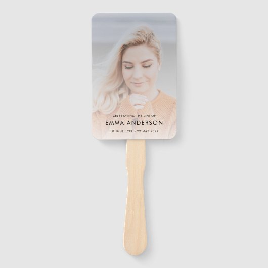 Moderne Beerdigung | Order of Service Memorial Fot Fächer (Vorderseite)