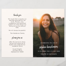 Moderne Beerdigung | Order of Service Memorial Pro