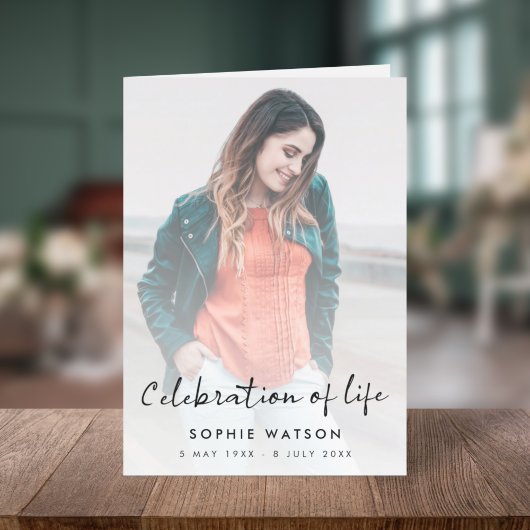 Moderne Beerdigung | Reihenfolge der Fotos Programm