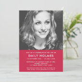 Moderne Beerdigung | Rosa Feier des Lebens Einladung (Stehend Vorderseite)